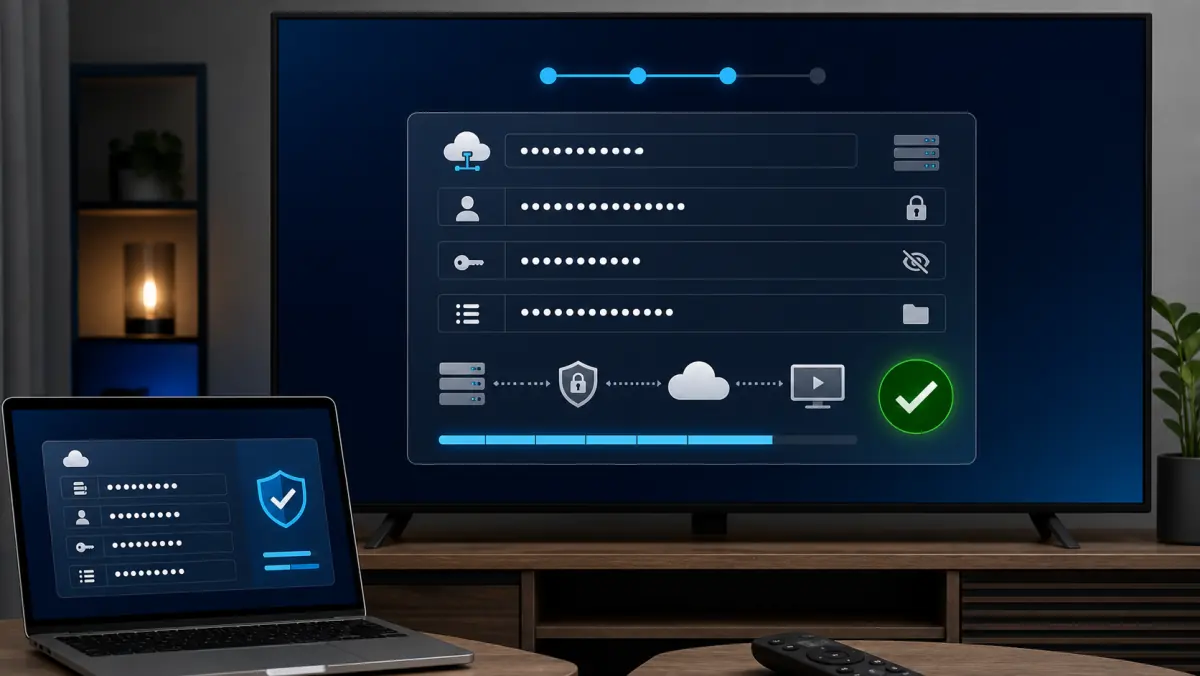 Xtream Codes-gegevens invoeren in IPTV Smarters Pro.