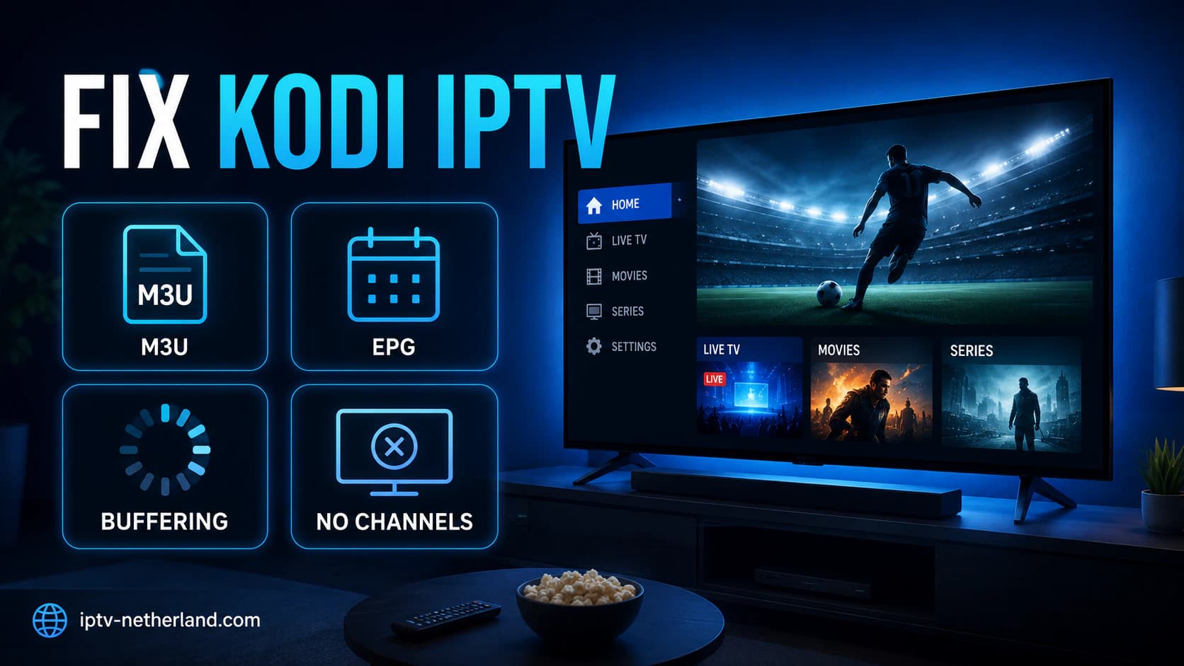 Fix Kodi IPTV buffering, missing channels and EPG problems.