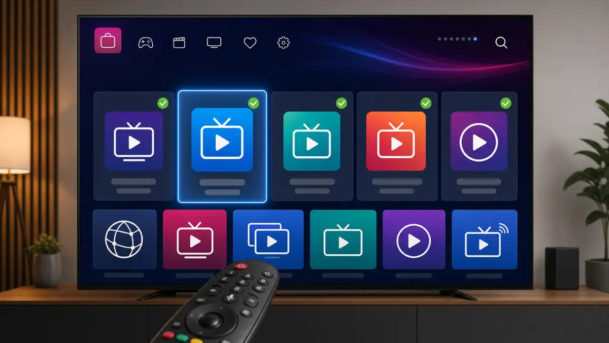 LG Smart TV met verschillende IPTV-apps in de LG Content Store.