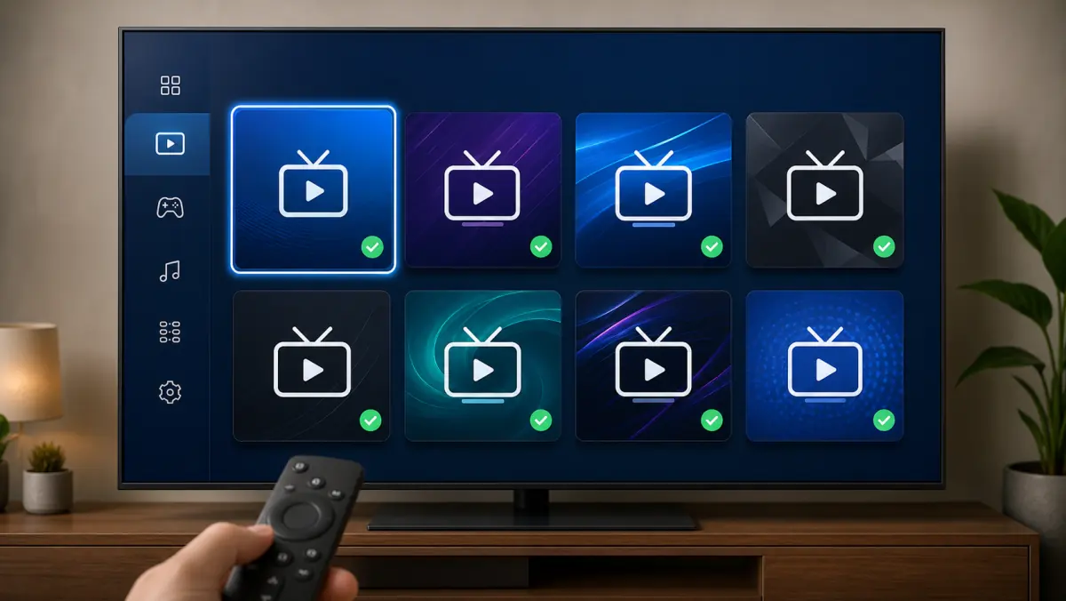 Samsung Smart TV met verschillende IPTV-apps in de appwinkel.